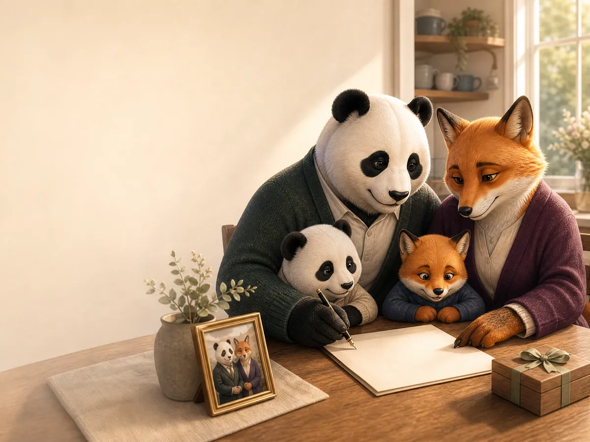 Family creating a Will together