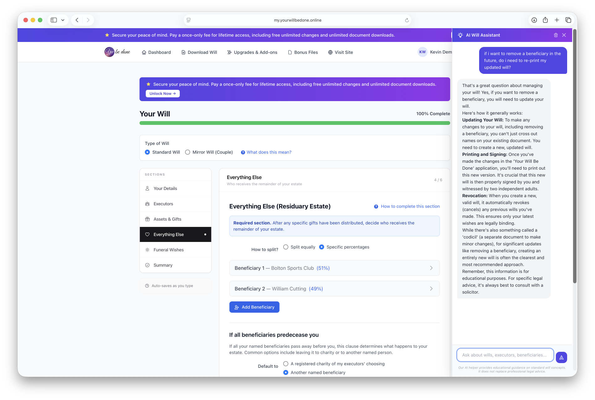Legal Will Lifetime Updates Bundle - Image 2